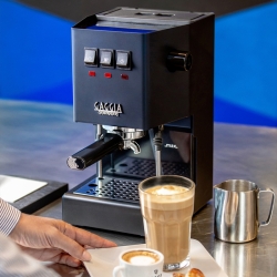 Gaggia Classic E24 Blå Espressomaskine Inkl. Eureka Mignon Zero 65 Speedy Espressokværn