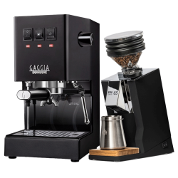 Gaggia Classic E24 Sort Espressomaskine Inkl. Eureka Mignon Zero 65 Speedy Mat sort Epsressokværn