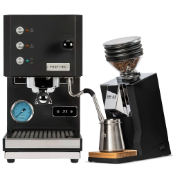 Profitec GO Mat Sort Espressomaskine Inkl. Eureka Mignon Zero 65 Speedy Mat Sort Espressokværn