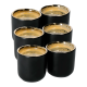 La Cafetière Dobbeltvægget Espressokop 7 cl 6 Stk Sort/Guld