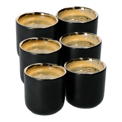 La Cafetière Dobbeltvægget Espressokop 7 cl 6 Stk Sort/Guld