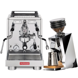 La Pavoni New Botticelli Specialty LPSBSS03NO Espressomaskine Inkl. Eureka Mignon Zero 65 Speedy Chrome Espressokværn