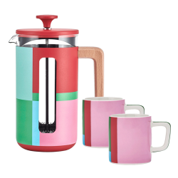 La Cafetière Pisa 8 Kop. Stempelkande Utopian Lines Inkl. Keramisk Espressokop Utopian Lines 12 cl 2 Stk