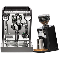 Rocket Appartamento TCA Sort/Kobber Espressomaskine Inkl. Eureka Mignon Zero 65 Speedy Mat Sort Espressokværn