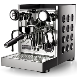 Rocket Appartamento TCA Stål/sort Espressomaskine Inkl. Eureka Mignon Zero 65 Speedy Mat Sort Espressokværn