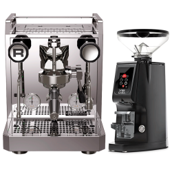 Rocket Mozzafiato Fast R Stål Espressomaskine Inkl. Eureka Atom W 65 Casa Mat Sort Espressokværn