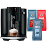 Jura E6 (EC) Piano Black Espressomaskine Inkl. Startpakke DK sprog & 3kg Rigtig Kaffe Hele kaffebønner