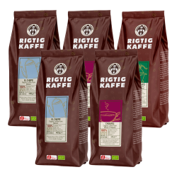 Rigtig Kaffe Mixpakke 2kg Hele kaffebønner