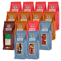 Rigtig Kaffe Mixpakke 6,3kg Hele kaffebønner