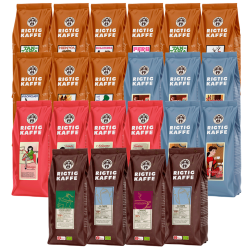 Rigtig Kaffe Mixpakke 18 varianter Hele kaffebønner