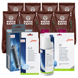 Jura Plejepakke - Claris Smart Inkl. 8x400g Rigtig Kaffe Organic