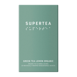 Supertea Green Tea Lemon Økologisk Tebreve 20 stk