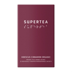 Supertea Hibiscus Cinnamon Økologisk Tebreve 20 stk