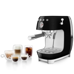 Smeg ECF03BLEU Manuel Espressomaskine Sort