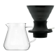 Filterbryg Sæt Inkl. Timemore Server 600ml & Hario V60 Immersion Switch Dripper Keramik 2 Kop. Sort & 100 stk. Filtre
