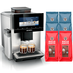 Siemens TQ903R03 EQ900 Espressomaskine Inkl. Rigtig Kaffe Mixpakke 6kg Hele kaffebønner