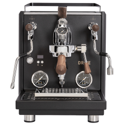 Profitec Drive Espressomaskine Sort m. Trædetaljer Inkl. Mahlkönig E64 WS Espressokværn & Profitec Knockbox