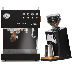 Ascaso Steel Duo PID Sort Espressomaskine Inkl. Eureka Mignon Zero 65 Speedy Mat Sort Espressokværn