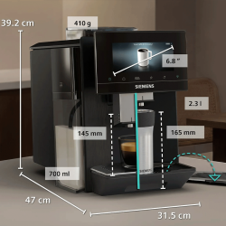 Siemens TQ925EZ5 EQ900 Plus Espressomaskine Inkl. AutoCalc'n Clean