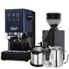 Gaggia Classic E24 Blå Espressomaskine Inkl. Eureka Mignon Zero 55s & Baristaudstyr
