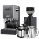 Gaggia Classic E24 Grå Espressomaskine Inkl. Eureka Mignon Zero 55s & Baristaudstyr