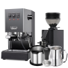 Gaggia Classic E24 Grå Espressomaskine Inkl. Eureka Mignon Zero 55s & Baristaudstyr