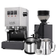 Gaggia Classic E24 Stål Espressomaskine Inkl. Eureka Mignon Zero 55s & Baristaudstyr