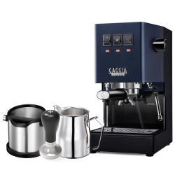 Gaggia Classic E24 Blå Espressomaskine Inkl. Baristaudstyr