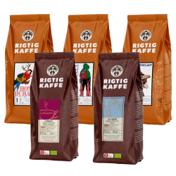 Rigtig Kaffe Mixpakke 2kg Hele kaffebønner