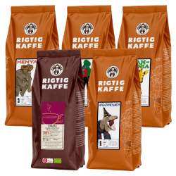 Rigtig Kaffe Mixpakke 2kg Hele kaffebønner