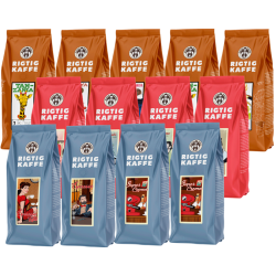 Rigtig Kaffe Mixpakke 11 varianter Hele kaffebønner