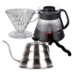 Hario Filterbryg Sæt Inkl. V60 Kettle Buono 100 1 L, V60 Dripper 2 Kop. & V60 Server
