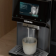 Siemens TP725EM7 EQ700 Inox Sølvmetallic Espressomaskine Inkl. Mælkekande Glas, Rengøringsprodukter & 2kg Rigtig Kaffe