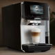 Siemens TP725EM7 EQ700 Inox Sølvmetallic Espressomaskine Inkl. Mælkekande Glas, Rengøringsprodukter & 2kg Rigtig Kaffe