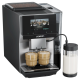 Siemens TP725EM7 EQ700 Inox Sølvmetallic Espressomaskine Inkl. Mælkekande Glas, Rengøringsprodukter & 2kg Rigtig Kaffe