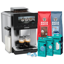 Siemens TQ925E03 EQ900 Espressomaskine Inkl. Plejepakke & 2x1kg Rigtig Kaffe Hele Kaffebønner