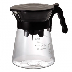 Hario V60-02 Drip-In Server 0,7L  Inkl. House Of Barista Elektrisk Kaffemølle & Mælkeskummer