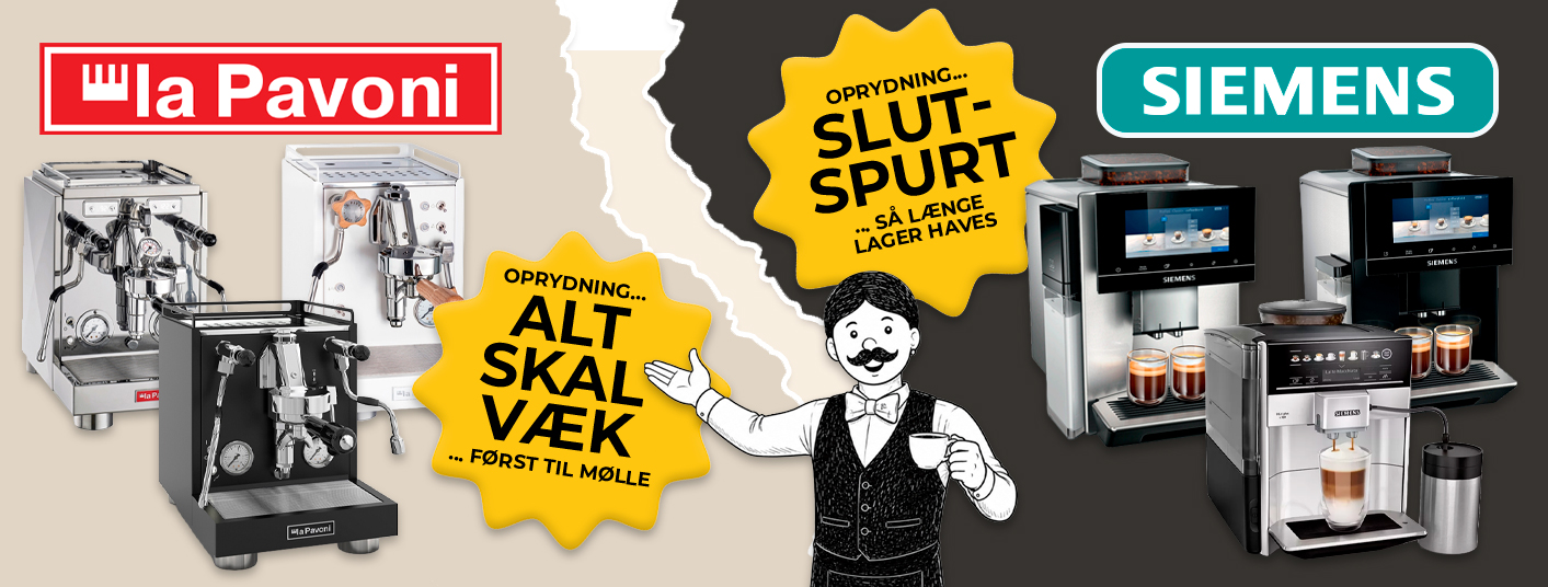 Alt skal v&aelig;k! F&oslash;rst til m&oslash;lle p&aring; Siemens & La Pavoni!