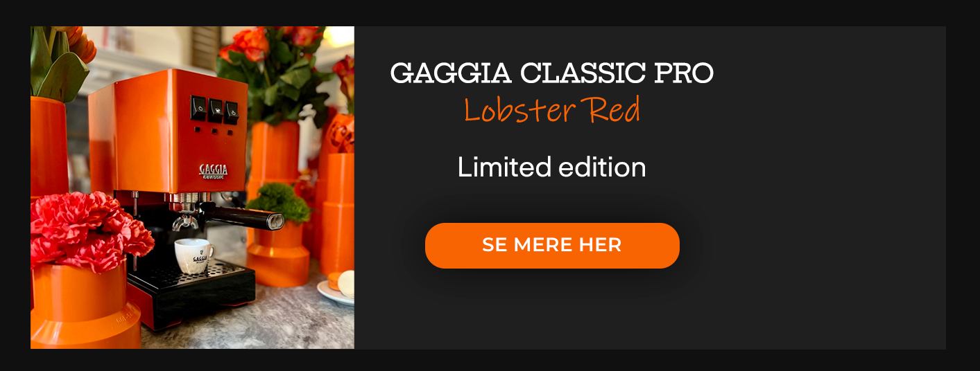 Se limited edition udgaven af Gaggia Classic Pro i retro lobster red